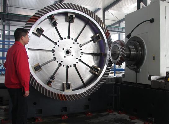 Vida de utilização longa dos materiais 20CrMnTi exteriores grandes do diâmetro 2000mm da engrenagem cônica da espiral do diâmetro