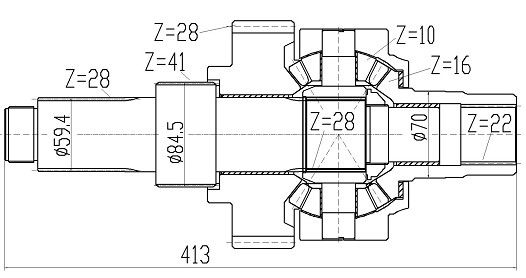 O conjunto diferencial completo do elevado desempenho para o caminhão parte 87 350 9823