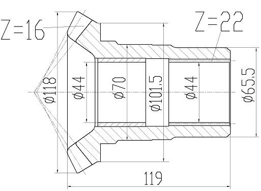 Engrenagem lateral diferencial feita sob encomenda, pinhão diferencial da elevada precisão